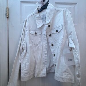 The Style Between Cream Denim Jacket